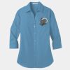Ladies 3/4 Sleeve Carefree Poplin Shirt Thumbnail