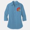 Ladies 3/4 Sleeve Carefree Poplin Shirt Thumbnail