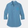 Ladies 3/4 Sleeve Carefree Poplin Shirt Thumbnail