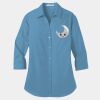 Ladies 3/4 Sleeve Carefree Poplin Shirt Thumbnail