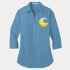 Ladies 3/4 Sleeve Carefree Poplin Shirt Thumbnail