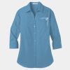 Ladies 3/4 Sleeve Carefree Poplin Shirt Thumbnail