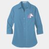 Ladies 3/4 Sleeve Carefree Poplin Shirt Thumbnail