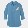 Ladies 3/4 Sleeve Carefree Poplin Shirt Thumbnail
