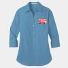Ladies 3/4 Sleeve Carefree Poplin Shirt Thumbnail