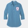 Ladies 3/4 Sleeve Carefree Poplin Shirt Thumbnail