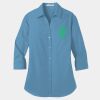 Ladies 3/4 Sleeve Carefree Poplin Shirt Thumbnail