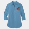 Ladies 3/4 Sleeve Carefree Poplin Shirt Thumbnail