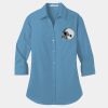 Ladies 3/4 Sleeve Carefree Poplin Shirt Thumbnail