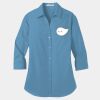 Ladies 3/4 Sleeve Carefree Poplin Shirt Thumbnail