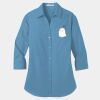 Ladies 3/4 Sleeve Carefree Poplin Shirt Thumbnail