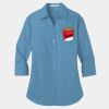 Ladies 3/4 Sleeve Carefree Poplin Shirt Thumbnail