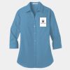 Ladies 3/4 Sleeve Carefree Poplin Shirt Thumbnail