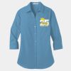 Ladies 3/4 Sleeve Carefree Poplin Shirt Thumbnail