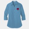Ladies 3/4 Sleeve Carefree Poplin Shirt Thumbnail