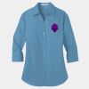Ladies 3/4 Sleeve Carefree Poplin Shirt Thumbnail