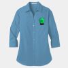 Ladies 3/4 Sleeve Carefree Poplin Shirt Thumbnail