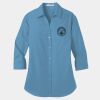 Ladies 3/4 Sleeve Carefree Poplin Shirt Thumbnail