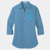 Ladies 3/4 Sleeve Carefree Poplin Shirt Thumbnail