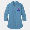 Ladies 3/4 Sleeve Carefree Poplin Shirt Thumbnail