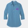 Ladies 3/4 Sleeve Carefree Poplin Shirt Thumbnail