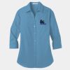 Ladies 3/4 Sleeve Carefree Poplin Shirt Thumbnail