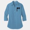 Ladies 3/4 Sleeve Carefree Poplin Shirt Thumbnail