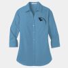 Ladies 3/4 Sleeve Carefree Poplin Shirt Thumbnail