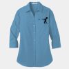 Ladies 3/4 Sleeve Carefree Poplin Shirt Thumbnail