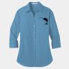 Ladies 3/4 Sleeve Carefree Poplin Shirt Thumbnail