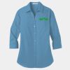 Ladies 3/4 Sleeve Carefree Poplin Shirt Thumbnail