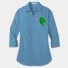 Ladies 3/4 Sleeve Carefree Poplin Shirt Thumbnail