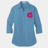 Ladies 3/4 Sleeve Carefree Poplin Shirt Thumbnail