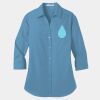 Ladies 3/4 Sleeve Carefree Poplin Shirt Thumbnail