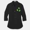 Ladies 3/4 Sleeve Carefree Poplin Shirt Thumbnail