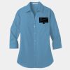 Ladies 3/4 Sleeve Carefree Poplin Shirt Thumbnail