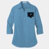 Ladies 3/4 Sleeve Carefree Poplin Shirt Thumbnail