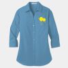 Ladies 3/4 Sleeve Carefree Poplin Shirt Thumbnail