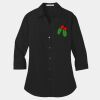 Ladies 3/4 Sleeve Carefree Poplin Shirt Thumbnail