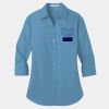 Ladies 3/4 Sleeve Carefree Poplin Shirt Thumbnail