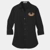 Ladies 3/4 Sleeve Carefree Poplin Shirt Thumbnail