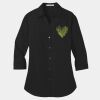 Ladies 3/4 Sleeve Carefree Poplin Shirt Thumbnail