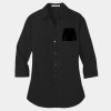 Ladies 3/4 Sleeve Carefree Poplin Shirt Thumbnail