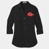 Ladies 3/4 Sleeve Carefree Poplin Shirt Thumbnail