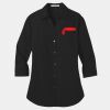 Ladies 3/4 Sleeve Carefree Poplin Shirt Thumbnail