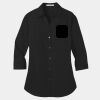 Ladies 3/4 Sleeve Carefree Poplin Shirt Thumbnail