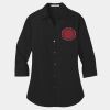 Ladies 3/4 Sleeve Carefree Poplin Shirt Thumbnail