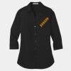 Ladies 3/4 Sleeve Carefree Poplin Shirt Thumbnail