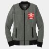 Ladies French Terry Baseball Full Zip Thumbnail