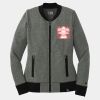 Ladies French Terry Baseball Full Zip Thumbnail